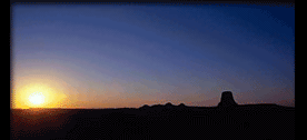 Sunset at Devil's Tower.