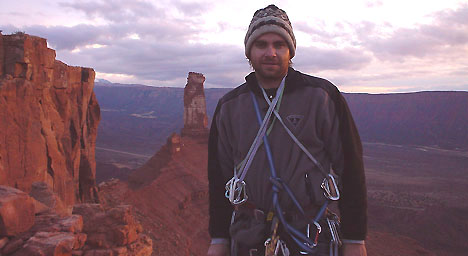 Jason on top of the Priest after climbing the Honeymoon Chimney with Lisa and me.